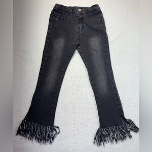 Boutique Fringed Girls Black jeans
